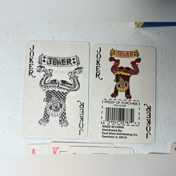 VTG 2 Decks Duratone Plastic Playing Cards Dog Puppy St Bernard Felt Box - Picture 5 of 8